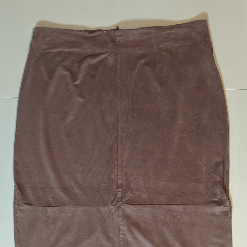 Charlotte Russe - Women's Faux Suede Pencil Skirt Lavender Size M